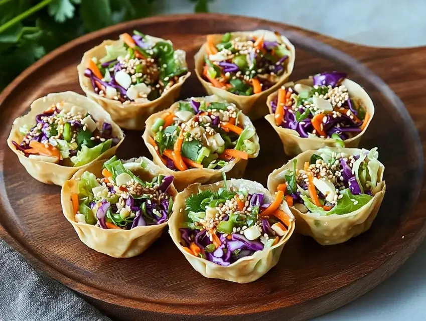 Asian Salad Wonton Cups