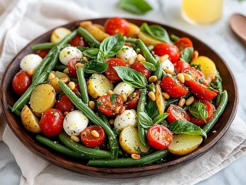 Green Bean Caprese Salad